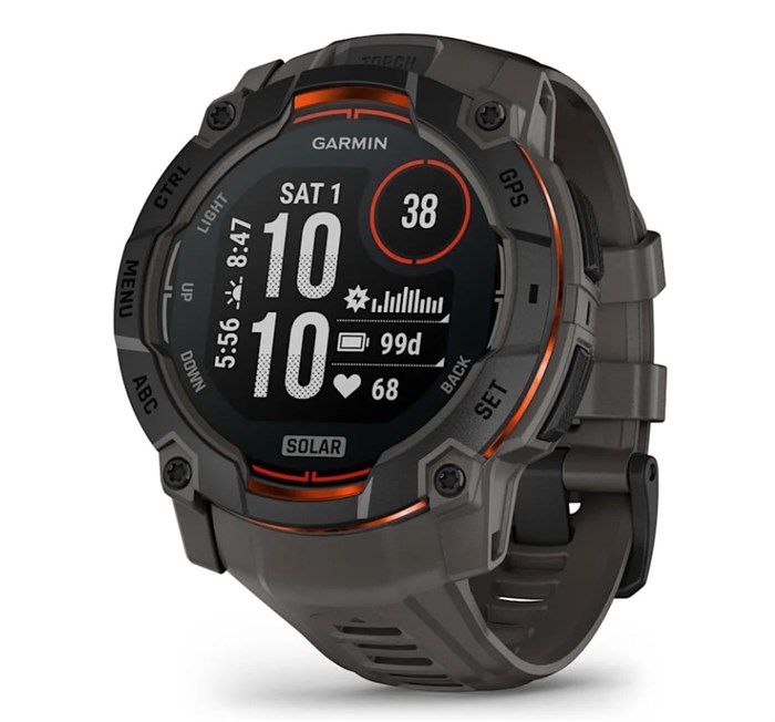 Умные часы Garmin Instinct 3  50 mm, Solar BLACK Charcoal Band  010-02935-00 010-02935-00