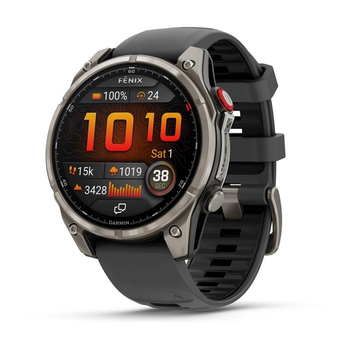 Часы Garmin fenix 8 Pro - 47 мм Amoled Sapphire Titanium with Graphite/black silicone band 010-03198-11