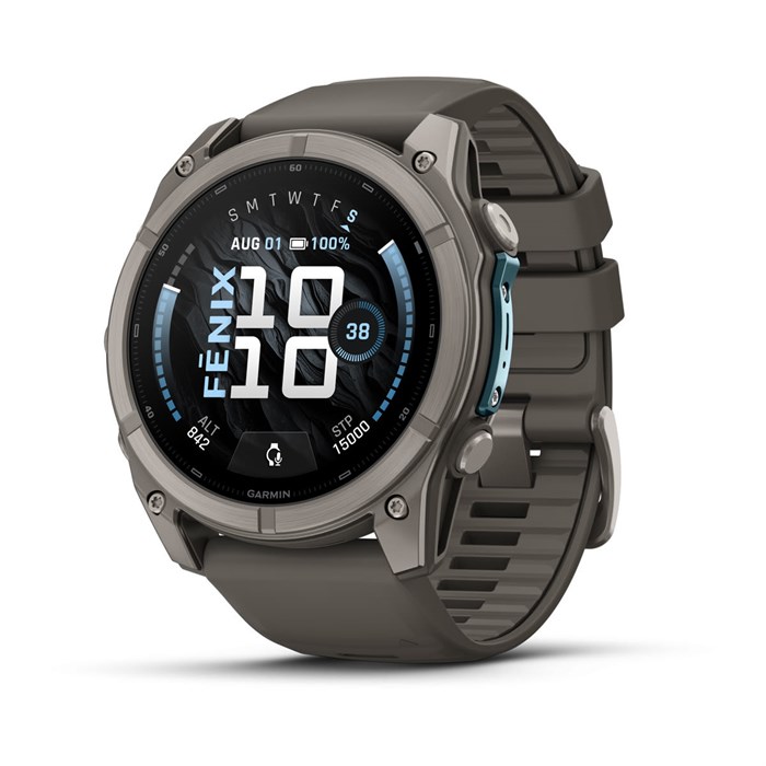 Garmin Fenix 9 - 51mm, Titanium with Pebble Gray Silicone Band 010-04763-01