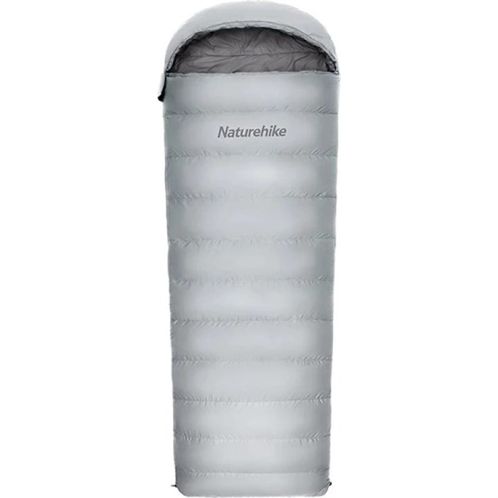 Ультралёгкий спальный мешок Naturehike RM40 Series Утиный пух Grey Size M, молния справа 1883