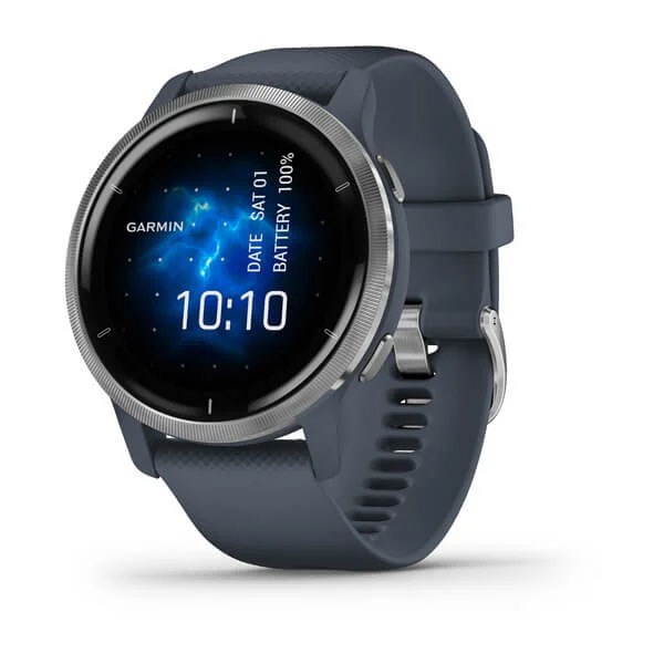 Garmin Venu 2 синий гранит с серебристым безелем 010-02430-10 010-02430-10