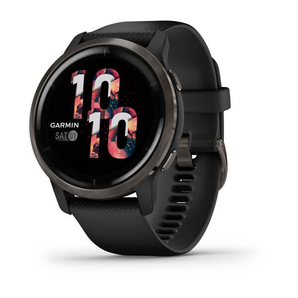 Garmin Venu 2 черные с серым безелем  010-02430-11 010-02430-11