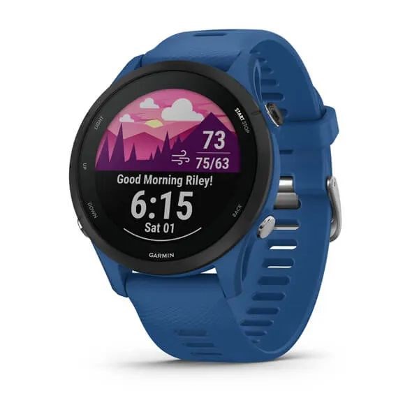 Часы для бега Garmin Forerunner 255 с синим ремешком Tidal Blue 010-02641-11 010-02641-11