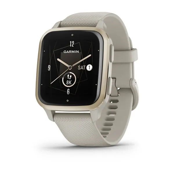 Garmin Venu Sq 2 Music Edition серый с безелем цвета кремового золота и силиконовым ремешком 010-02700-12 010-02700-12