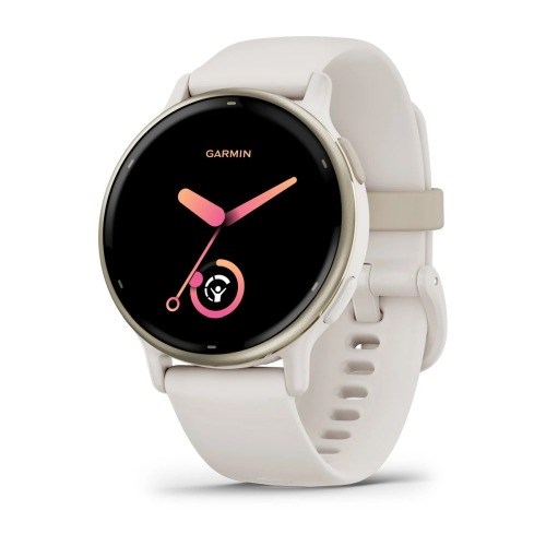 Умные часы Garmin Vivoactive 5 цвета слоновой кости с золотистым безелем и силиконовым ремешком  010-02862-11 010-02862-11
