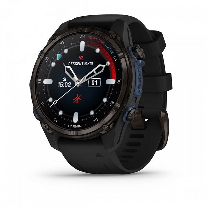 Garmin Descent MK3i 43 мм, титановый, угольно-серый, DLC, черный силиконовый ремешок 010-02753-11 010-02753-11