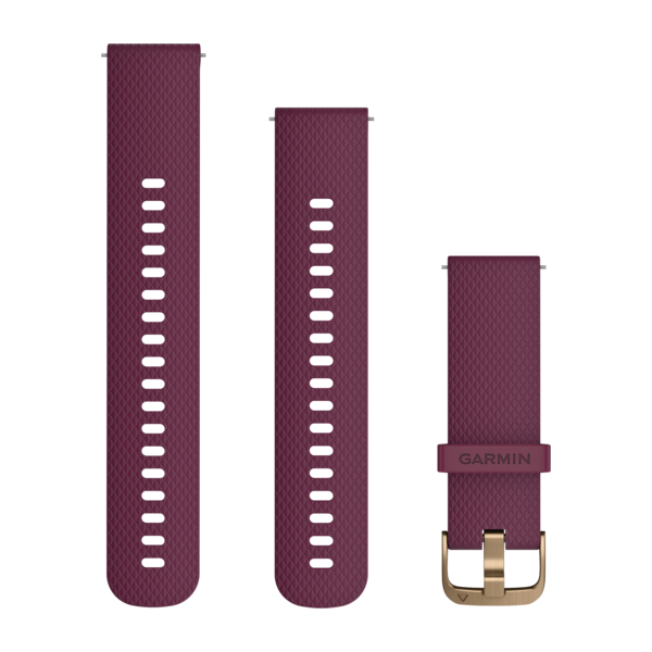 Ремешок Garmin QUICK RELEASE 20 темно-вишневого цвета, с золотистой пряжкой (силикон) 010-12691-05 2424