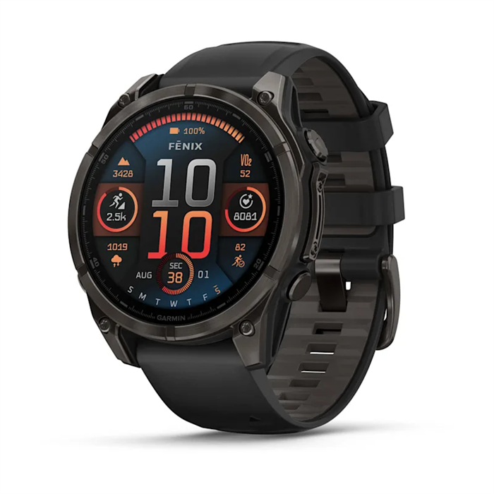 Умные часы Garmin Fenix 8 47 mm AMOLED Sapphire carbon gray black band 010-02904-21 010-02904-21