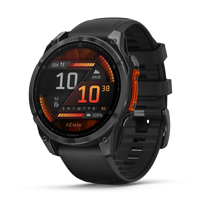 Умные часы Garmin Fenix 8 47 mm AMOLED slate gray with a black silicone band 010-02904-00 010-02904-00