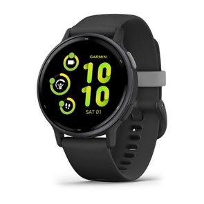 Умные часы Garmin Vivoactive 5 черные с серым безелем и силиконовым ремешком 010-02862-10 010-02862-10