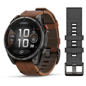 Умные часы Garmin Fenix 8 Pro 51mm Amoled Sapphire Titanium Carbon Grey Chestnut Leather 010-03199-40 010-03199-40