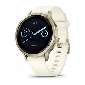 Умные часы Garmin Venu 4 - 41 мм лунно-золотистый с силиконовым ремешком цвета слоновой кости  010-03013-00 010-03013-00