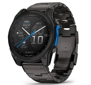 Авиационные смарт-часы Garmin D2 Mach 2 – 51 mm Carbon Gray DLC Titanium with Vented Titanium Bracelet 010-02905-31
