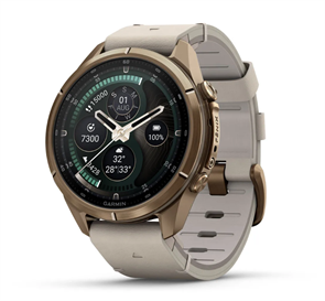 Часы Garmin Fenix 9 Pro - 43mm, inReach, Autumn Gold Titanium with Bone Leather Band 010-04335-41