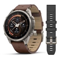 Часы Garmin Fenix 9 Pro - 47mm, inReach, Titanium with Walnut Leather Band 010-04336-41