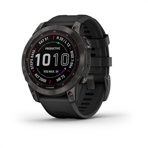 Garmin Fenix 7 Sapphire Solar титановый черный DLC с черным ремешком 010-02540-35 010-02540-35