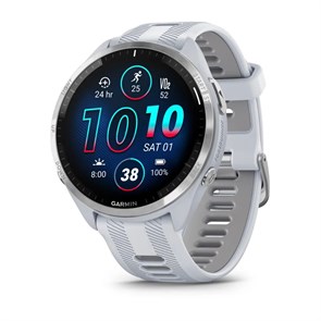 Часы для бега Garmin Forerunner 965 белые, титановый безель, с белым ремешком 010-02809-11 010-02809-11