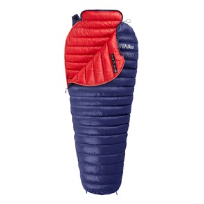 Мешок спальный Naturehike CW300 NH18S300-D из гусинного пуха голубой, молния справа 1879