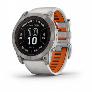 Garmin Fenix 7X Pro Sapphire Solar Edition Титановый корпус с дымчато-серым оранжевым ремешком (010-02778-15) 010-02778-15