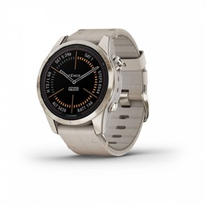 Умные часы Garmin Fenix 7s Pro Sapphire Solar золотистый корпус с кожаным ремешком цвета известняка 010-02776-30 010-02776-30