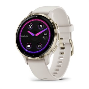 Умные часы Garmin Venu 3S цвета слоновой кости с золотистым безелем  010-02785-04 010-02785-04