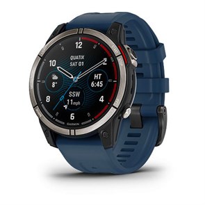 Garmin quatix 7 Pro, AMOLED, сапфировое стекло, титановый, темно-синий ремешок  010-02803-81 2260