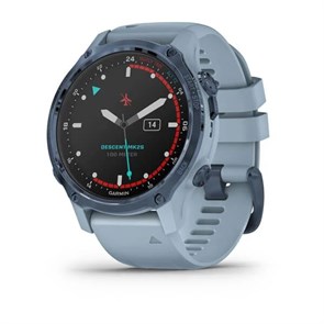 Garmin Descent Mk2s голубой корпус c силиконовым ремешком цвета морской пены 010-02403-07 2287