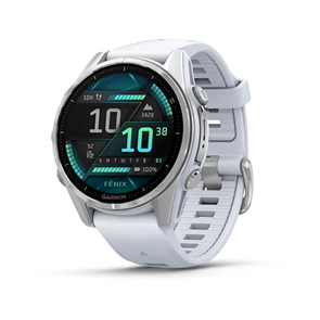 Умные часы Garmin Fenix 8 43 mm AMOLED Silver with Whitestone Silicone band  010-02903-00 010-02903-00