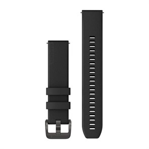 Ремешок сменный Garmin Quick Release 20 черный с черной застежкой (силикон) 010-13114-00