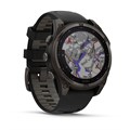 Умные часы Garmin FENIX 8  47 mm Solar, Sapphire, титановый угольно-серый DLC с черным ремешком  010-02906-11 010-02906-11