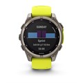 Умные часы Garmin FENIX 8  47 ММ Solar, Sapphire, титановый серый с желтым ремешком  010-02906-21 010-02906-21