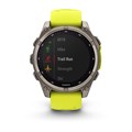 Умные часы Garmin FENIX 8  47 ММ Solar, Sapphire, титановый серый с желтым ремешком  010-02906-21 010-02906-21