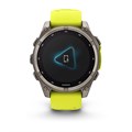 Умные часы Garmin FENIX 8  47 ММ Solar, Sapphire, титановый серый с желтым ремешком  010-02906-21 010-02906-21