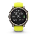 Умные часы Garmin FENIX 8  47 ММ Solar, Sapphire, титановый серый с желтым ремешком  010-02906-21 010-02906-21