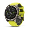 Умные часы Garmin FENIX 8  47 ММ Solar, Sapphire, титановый серый с желтым ремешком  010-02906-21 010-02906-21