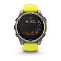 Умные часы Garmin FENIX 8  47 ММ Solar, Sapphire, титановый серый с желтым ремешком  010-02906-21 010-02906-21