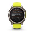 Умные часы Garmin FENIX 8  47 ММ Solar, Sapphire, титановый серый с желтым ремешком  010-02906-21 010-02906-21