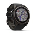 Умные часы Garmin FENIX 8 51 ММ Solar, Sapphire титановый угольно-серый с DLC-покрытием и черным ремешком 010-02907-11 010-02907-11
