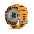 Умные часы Garmin FENIX 8  51 ММ, AMOLED Sapphire, Titanium, светло-серый, оранжевый силиконовый ремешок 010-02905-11 010-02905-11