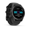 Умные часы Garmin fenix E - 47 мм, AMOLED серый безель, черный силиконовый ремешок  010-03025-01 010-03025-01