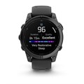 Умные часы Garmin fenix E - 47 мм, AMOLED серый безель, черный силиконовый ремешок  010-03025-01 010-03025-01