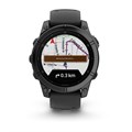 Умные часы Garmin fenix E - 47 мм, AMOLED серый безель, черный силиконовый ремешок  010-03025-01 010-03025-01
