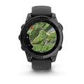 Умные часы Garmin fenix E - 47 мм, AMOLED серый безель, черный силиконовый ремешок  010-03025-01 010-03025-01