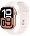 Apple Watch Series 10, 42 мм, корпус из алюминия цвета «розовое золото», спортивный ремешок цвета «румянец» S/M MWWH3 MWWH3