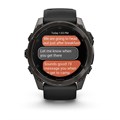 Умные часы Garmin fenix 8 - 51 мм, AMOLED Sapphire, угольно-серый DLC, пепельно-черный силиконовый ремешок 010-02905-21 010-02905-21