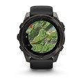 Умные часы Garmin fenix 8 - 51 мм, AMOLED Sapphire, угольно-серый DLC, пепельно-черный силиконовый ремешок 010-02905-21 010-02905-21