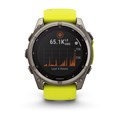 Умные часы Garmin Fenix 8 - 51 мм Solar, Sapphire титановый серый с желтым ремешком  010-02907-21 010-02907-21