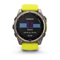 Умные часы Garmin Fenix 8 - 51 мм Solar, Sapphire титановый серый с желтым ремешком  010-02907-21 010-02907-21