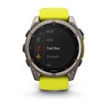 Умные часы Garmin Fenix 8 - 51 мм Solar, Sapphire титановый серый с желтым ремешком  010-02907-21 010-02907-21