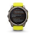 Умные часы Garmin Fenix 8 - 51 мм Solar, Sapphire титановый серый с желтым ремешком  010-02907-21 010-02907-21